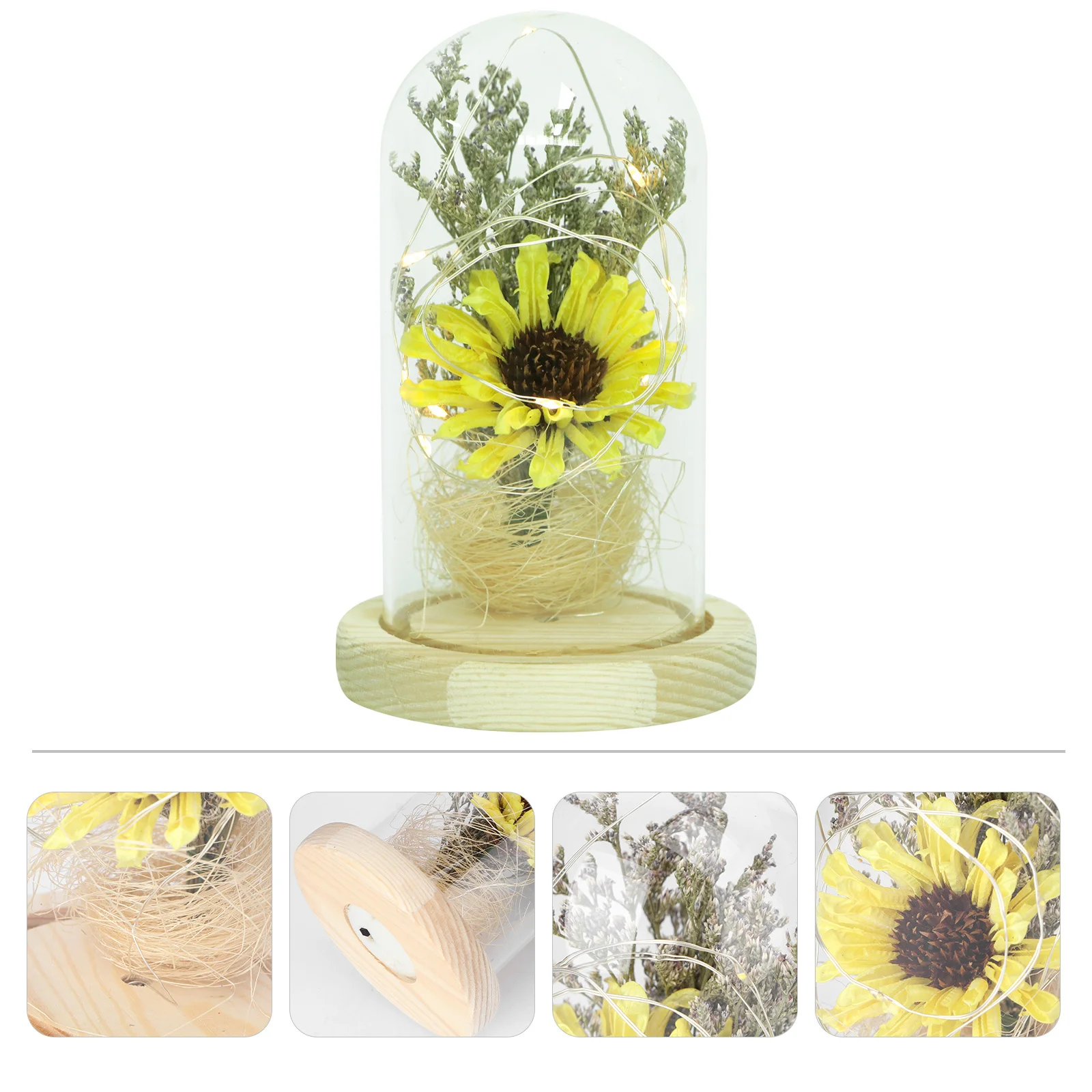 

Sunflower in Glass Decorative Adornment Impressive Friends Retro Style Home Office Table Decoration Sunflower in The Glass