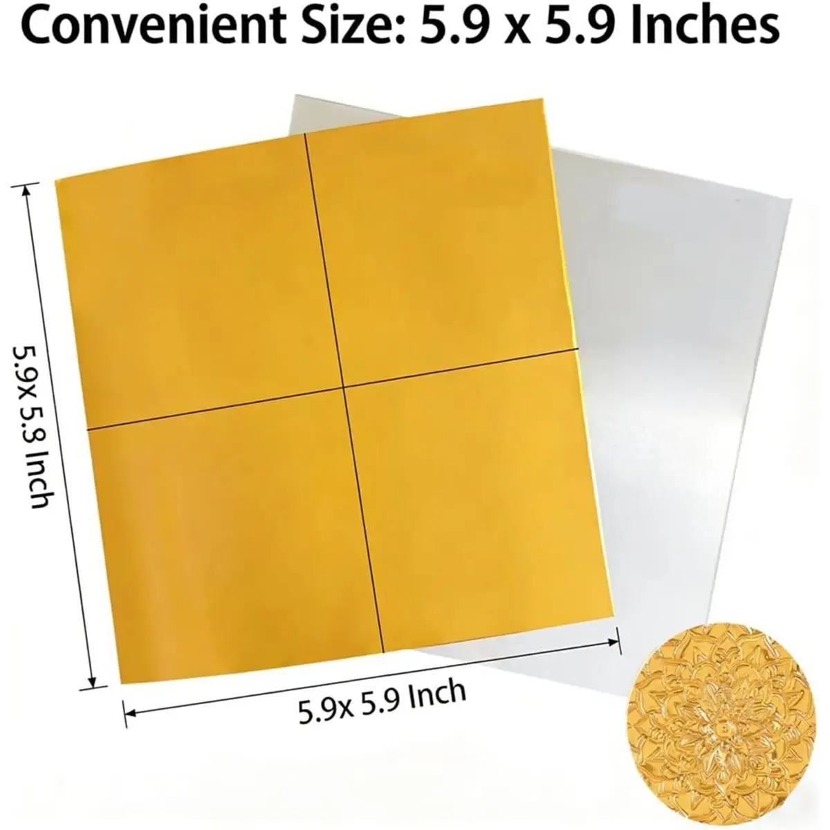 BHBL Embossing Foil Sheets, Gold & Silver 20 Pack 6x6in Aluminum Metal for Crafts, Tooling, Engraving, Card Making & Decor