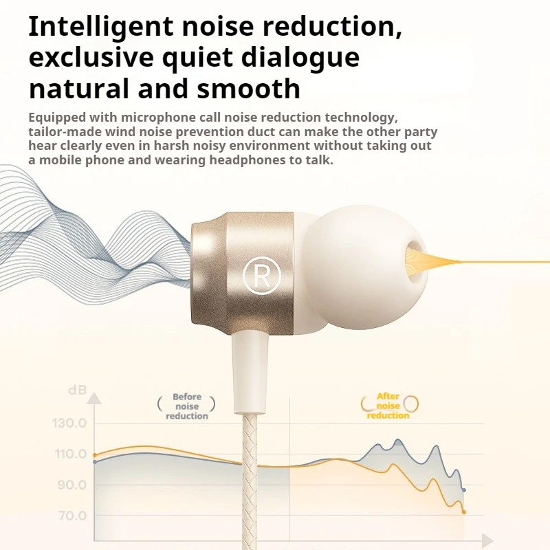تصميم معدني نوع C & 3.5 مللي متر سماعات ألعاب سلكية 9D صوت ستيريو سماعات أذن مغناطيسية لهاتف سامسونج Handfree HD Call #4