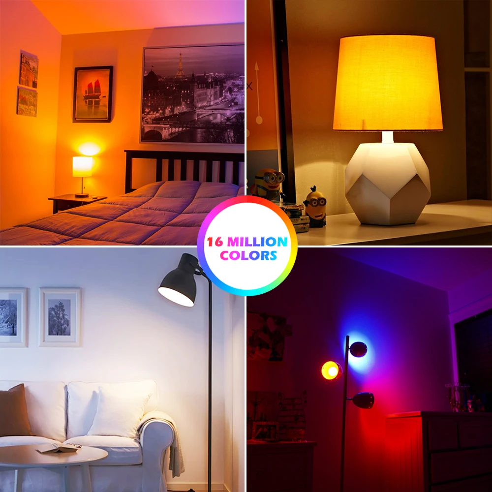 WiFi Smart Lamp LED Light Bulb Alexa Yandex Alice Google Home Assistant APP Voice Control 15W Color RGB E27 220V 110V Dimmable