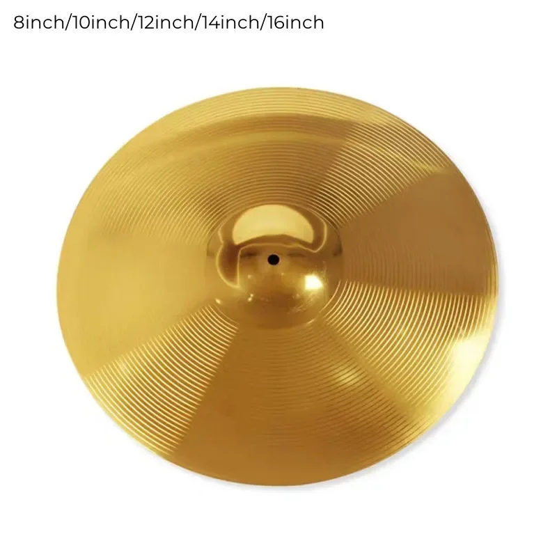 Golden Brass Cymbals 8 10 12 14 16 Inch Drum Brass Percussion Splash Crash Hi-Hat Cymbal Musical Instrument Accessories 1pc