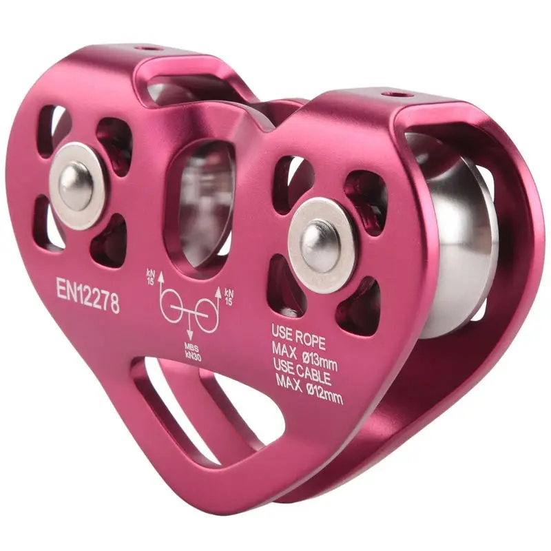 

TFORU-Outdoor Climbing Pulley Biaxial Transport Steel Cable Expand Heart-Shaped Double Pulley