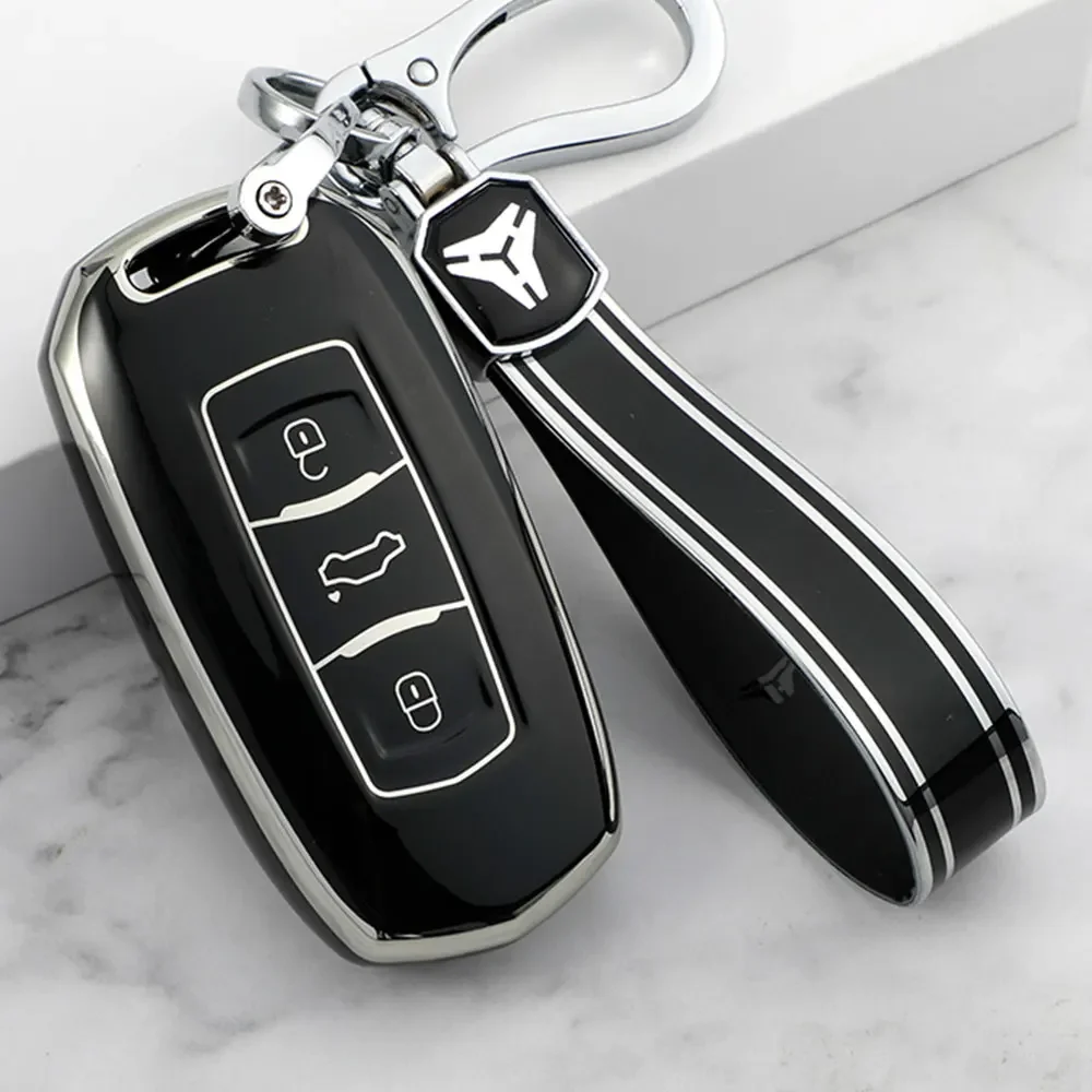 TPU Car Remote 3Button Key Cover Case Shell Fob For Geely Atlas Boyue NL3 EX7 SUV GT GC9 Emgrand X7 Borui Protector Accessories