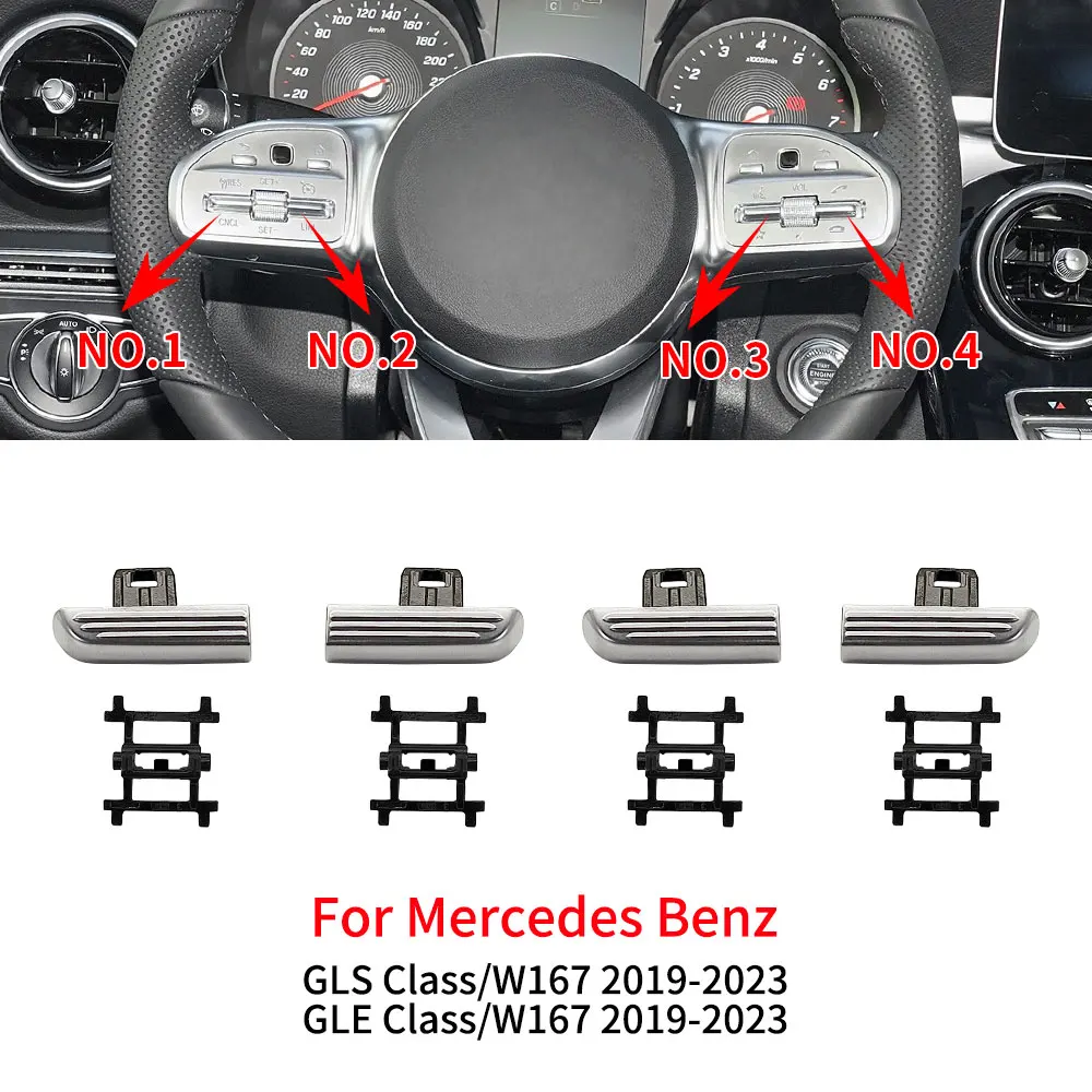 

Car Steering Wheel Control Buttons Cover For Mercedes Benz W167 GLE GLS Class GLE300 GLE320 GLE400 GLS450 GLS550 0999058106