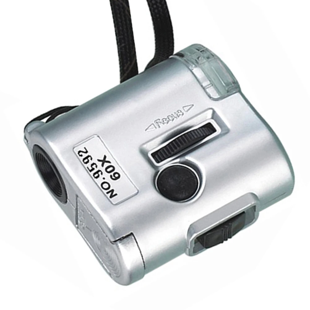 

60X Optical Microscope Magnifier LED Illuminated Portable Jewelry Appraisal Tool for Ceramics Ic Inspection Currency Detection