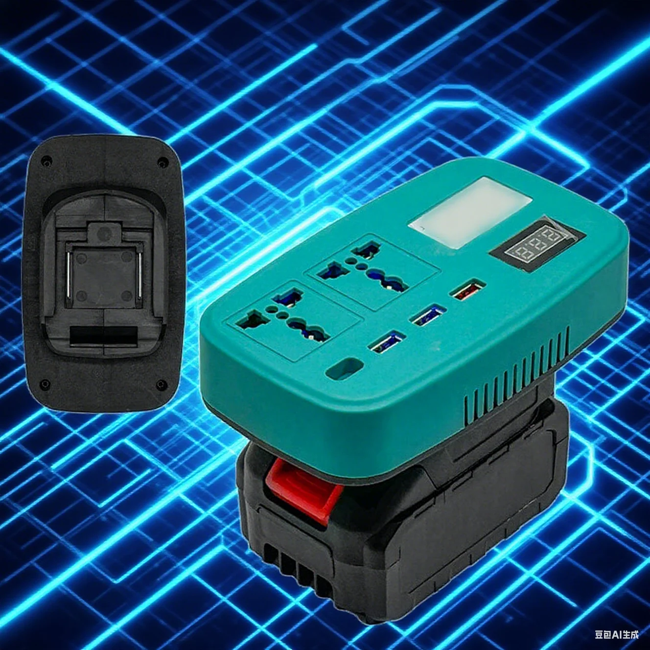 

120W Smart Lithium Battery Inverter DC18-21V To AC220v Power Inverter Adapter High-selling Tool Accessories