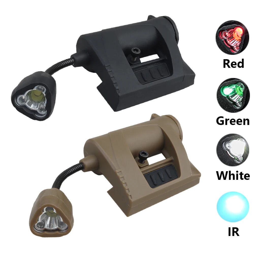 

Tactical Hunting Military Helmet Flashlight Helmet Light Charge Mpls 4 Modes Green Red IR Laser Helmet Lamp Energy Saving