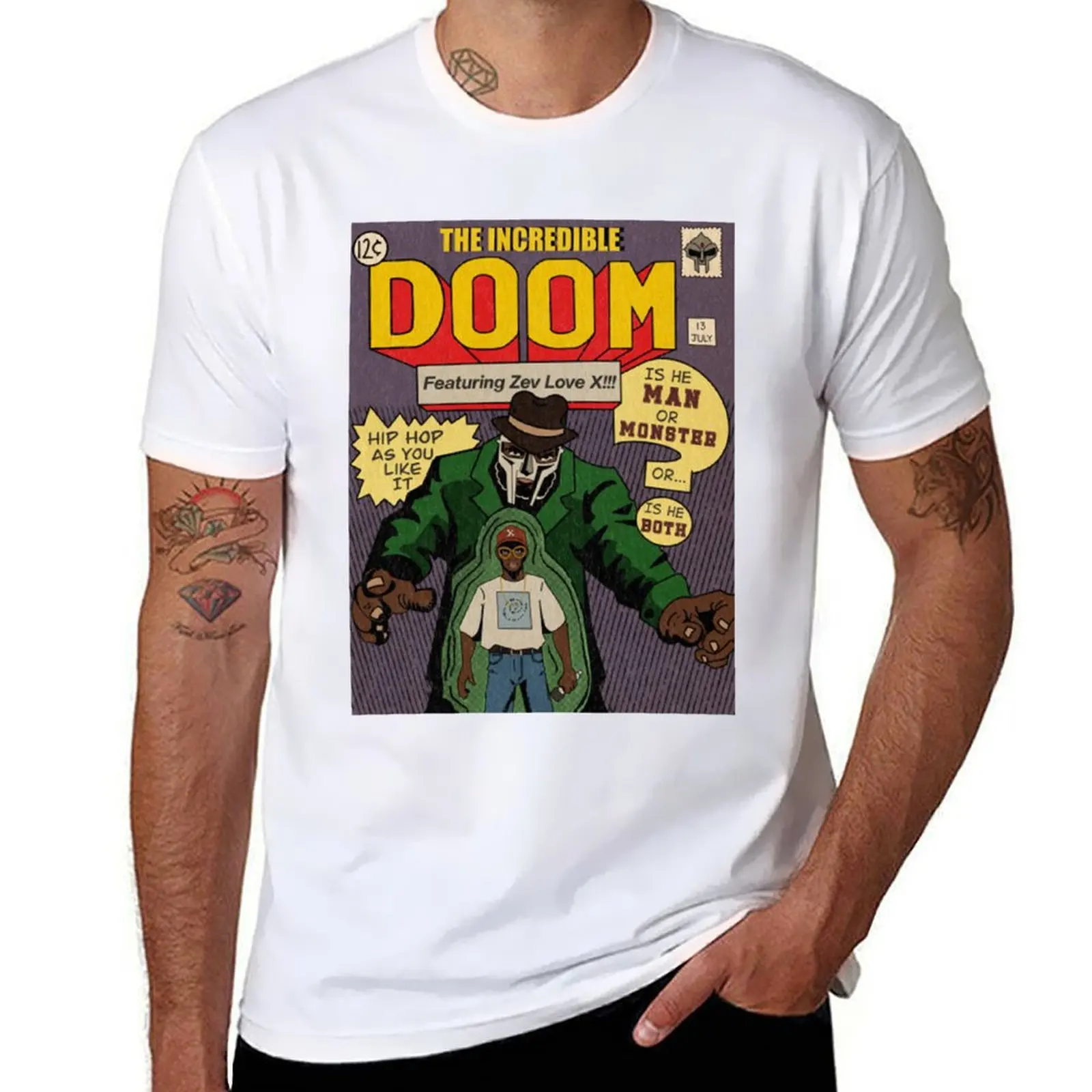 

THE INCREDIBLE DOOM T-Shirt t shirts for man slim fit man t shirt cotton high quality t shirts for man graphic vintage T-shirt