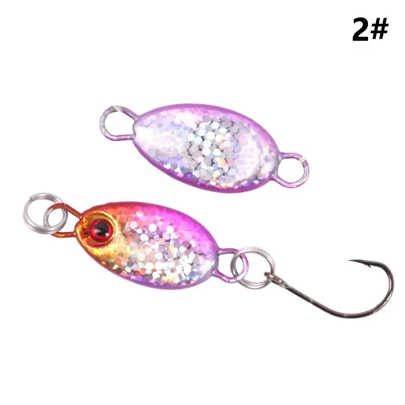 6 colors 1PCS 2g 3g 5g Micro Iron Plate Magic Bean Small Lead Fish Lure Fake Bait Freshwater Sea Bass Single Hook Makou Hook