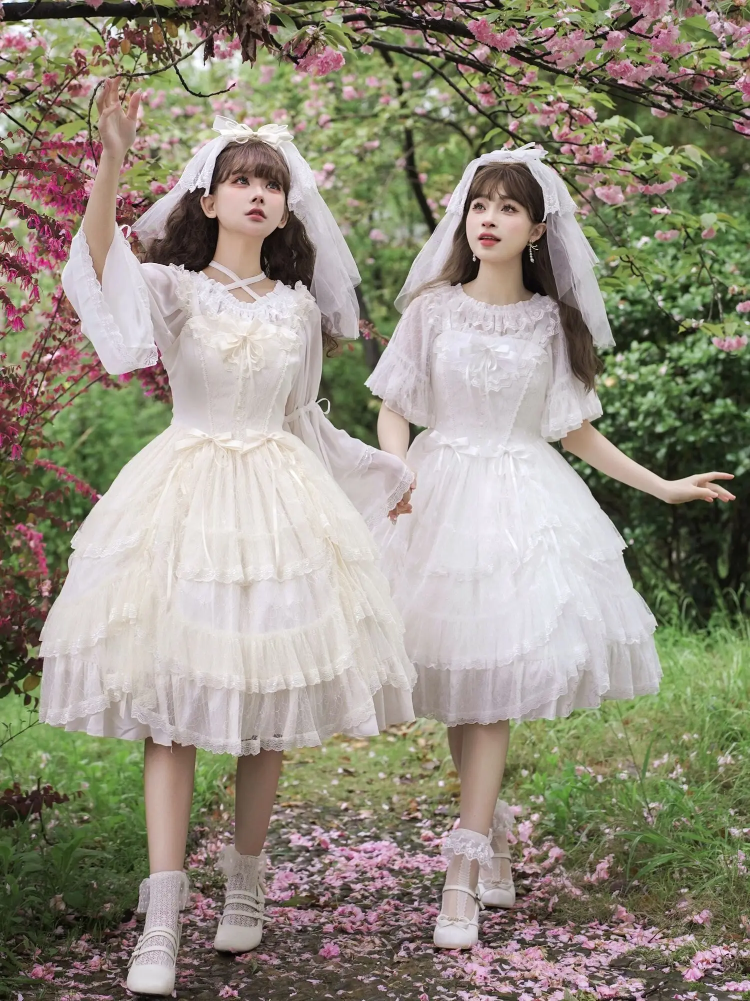 

New Sweet Cute Spring/Summer Lolita Iris Love Long Dress Elegant Girl Angel Lolita Princess Dress Lo Dress