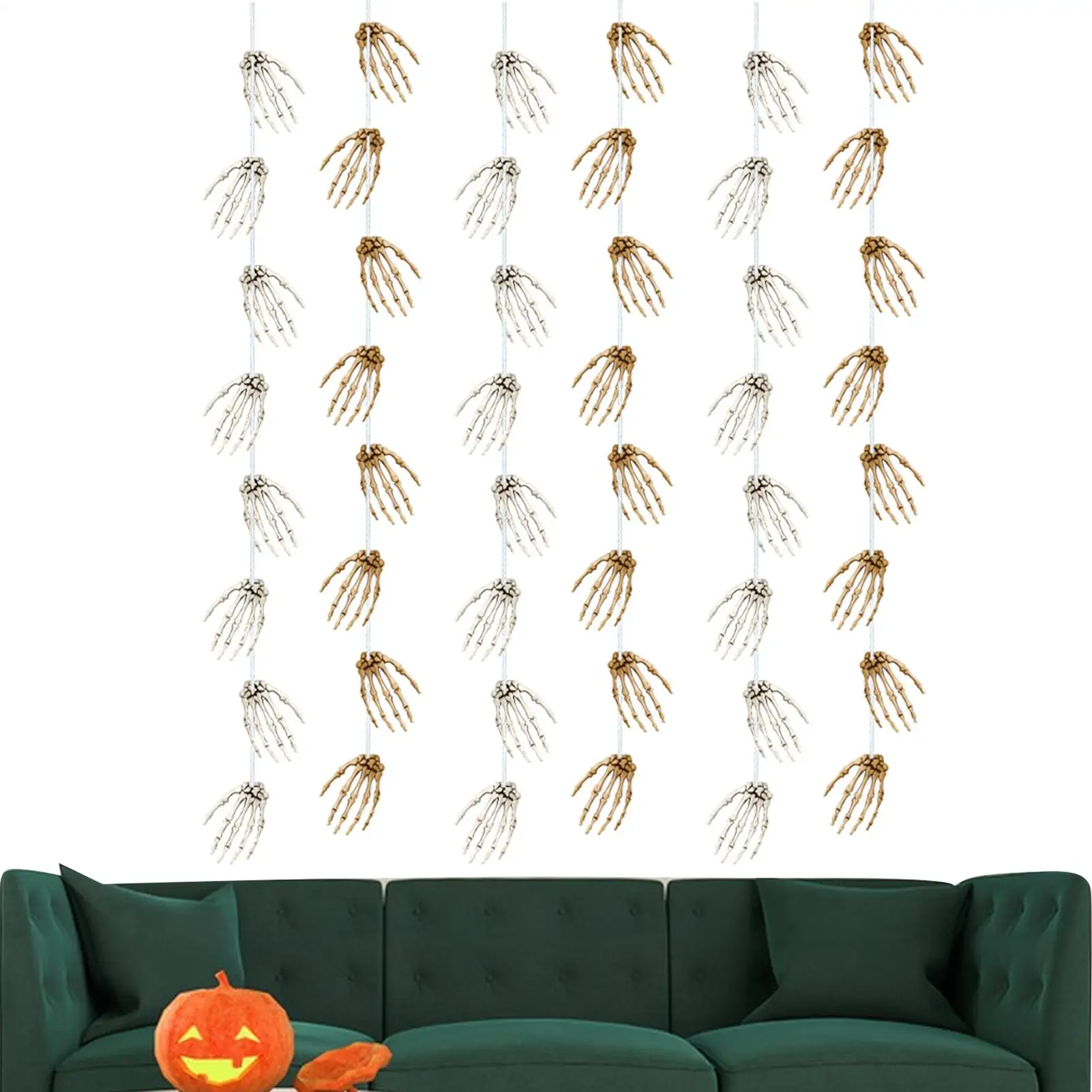 Skeleton Hand Halloween Decoration 6 Pieces Spooky Party Favor Human Fake Hands Bone Decor for Party Office Haunted House Home