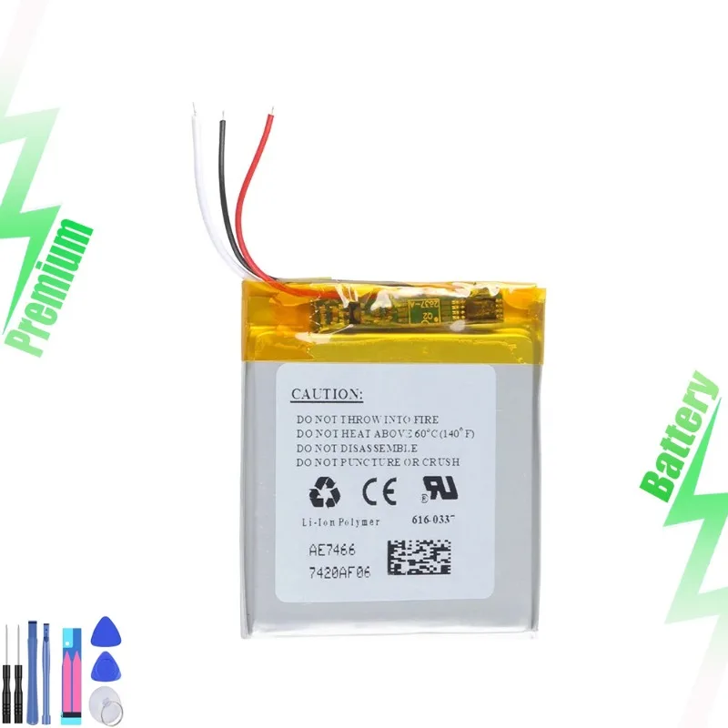 

Replacement Internal Battery for Nano 3 3rd Generation 3G Generation A1236 4GB 8GB
