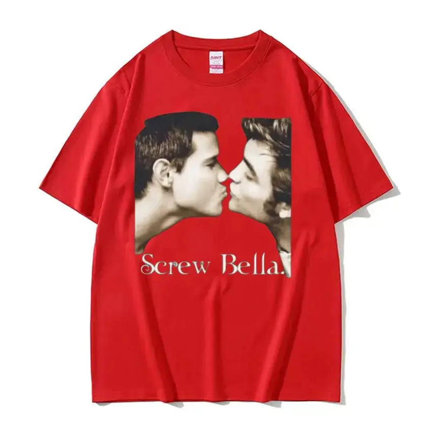 Twilight Funny Meme T-Shirts Screw Bella Retro T-Shirt Herren Damen Harajuku Mode Sommer Übergroße Y2k Streetwear Unisex – Detail 3