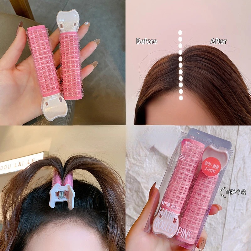 

2 Pcs Natural Fluffy Hair Clip Curly Hair Hair Root Fluffy Clip Bangs Hair Styling Clip Candy Color Hair Pins Hair Accessories