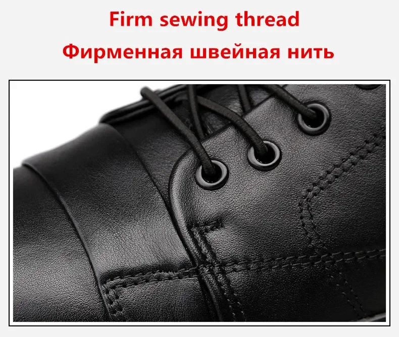 New Big Size Men Shoes High Quality Genuine Leather Men Ankle Boots Fashion Black Shoes Winter Men Boots Warm Shoes With Fur