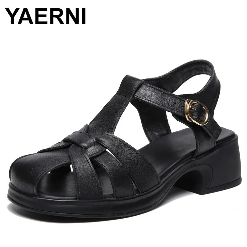 

Летние сандалии из спилка, женская обувь, черные туфли на низком каблуке 4 см с мягкой пряжкой и ремешком