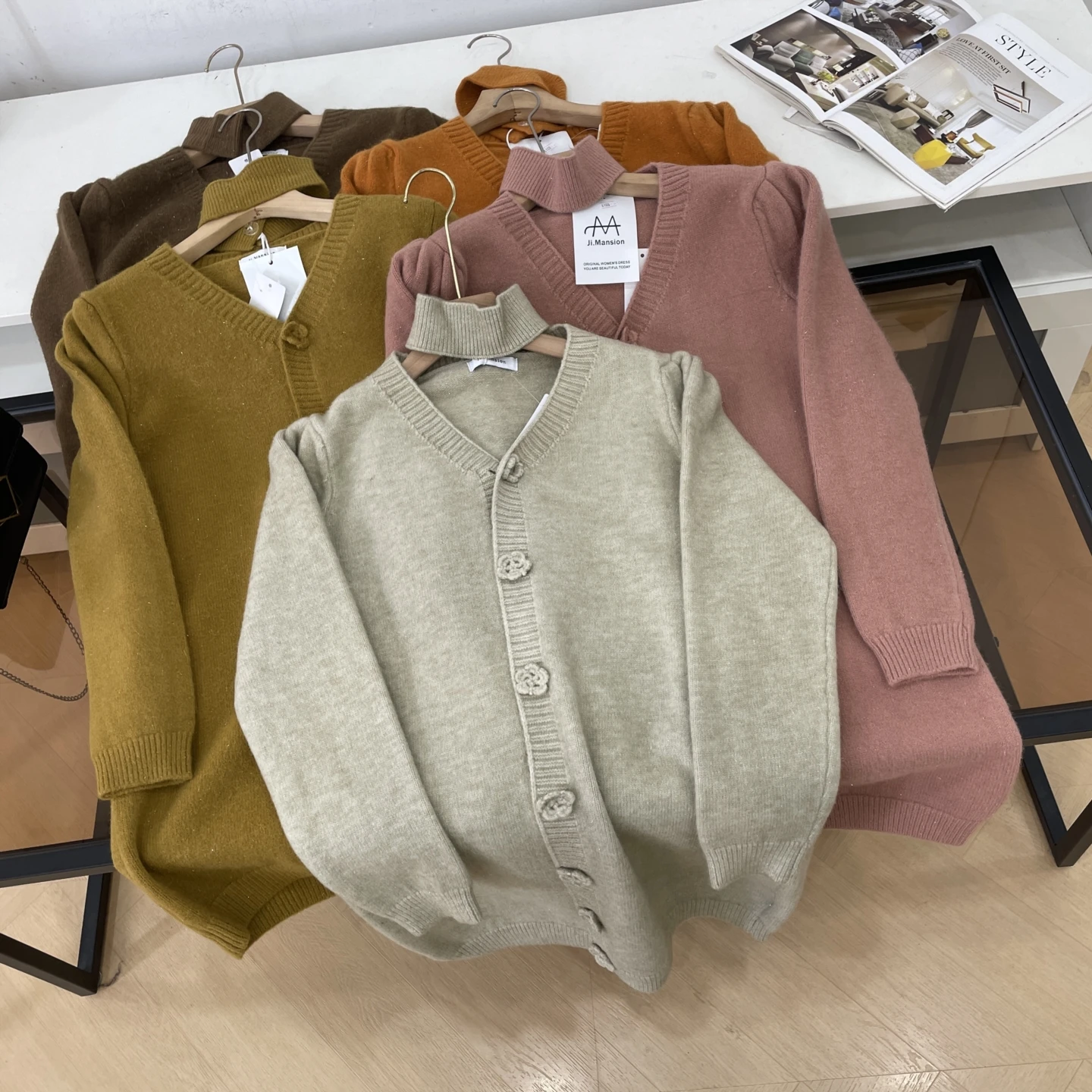 

Slimming Casual Loose Faionable All-Match Commuter Sle Open Cardigan Sweater Autumn Winter New Arrival Women's Sweet Sl...