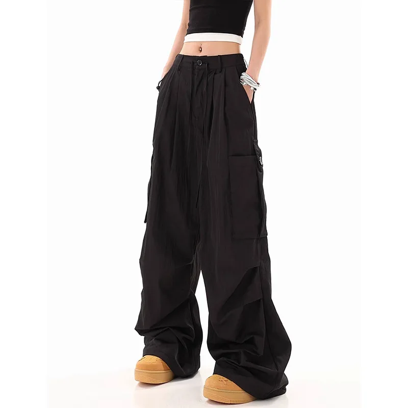 

Hip Hop Oversize Wide Leg Women's Pants Y2k Grunge Emo Harajuku Summer Trousers Female Jogging Baggy Sweatpants Cargo Pants 90s