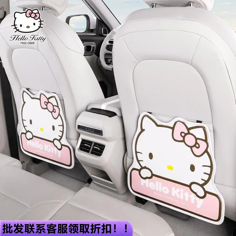

Hello Kitty Car Seat Back Anti Kick Pad, Children's Cartoon Car Interior, Universal Rear Seat Protection Pad, Anti-Wear Mat