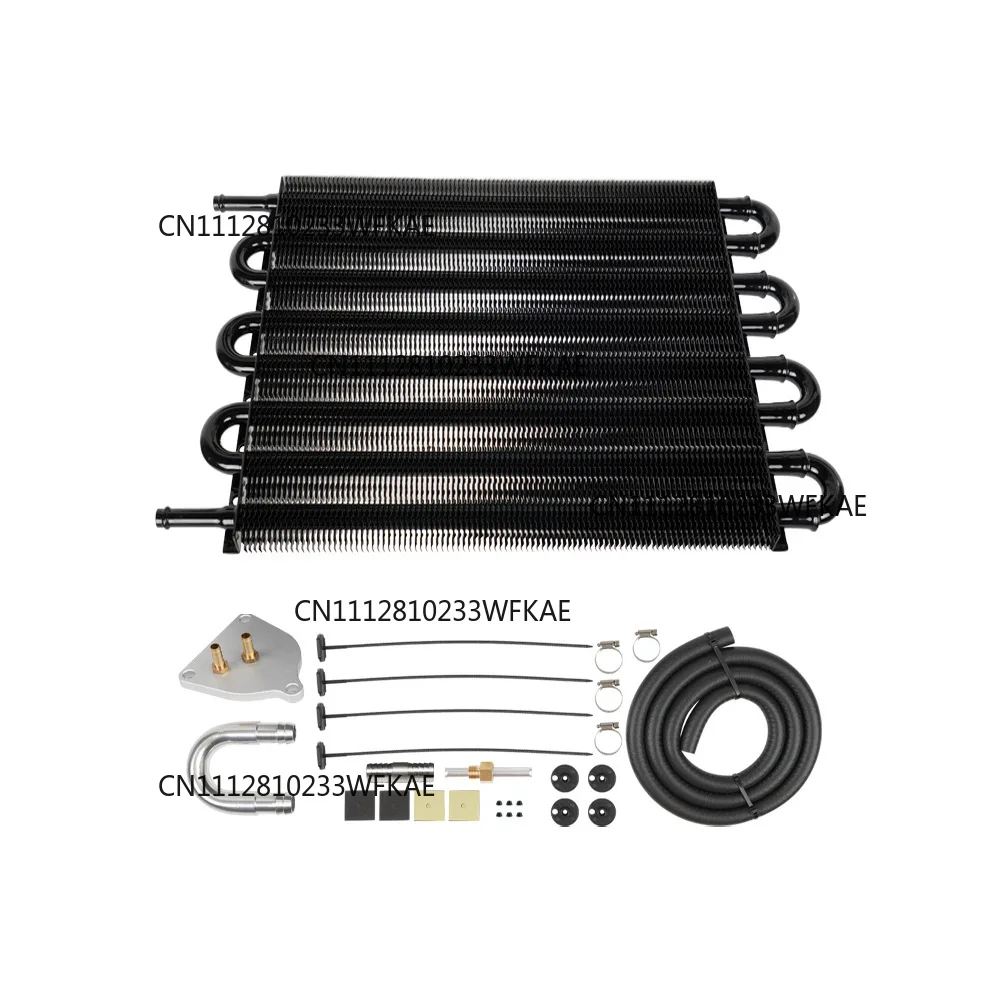 Tube Belt Condenser, Automotive Condenser Oil Cooler 8 Rows with Transmission Connector with U Tube