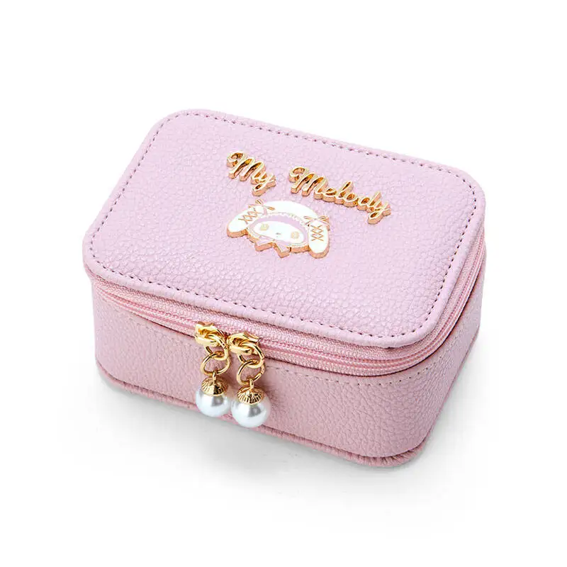 Borsa cosmetica in PU da donna Sanrio Kawaii My Melody borsa da toilette piccola da donna con cerniera borsa da viaggio impermeabile per il trucco