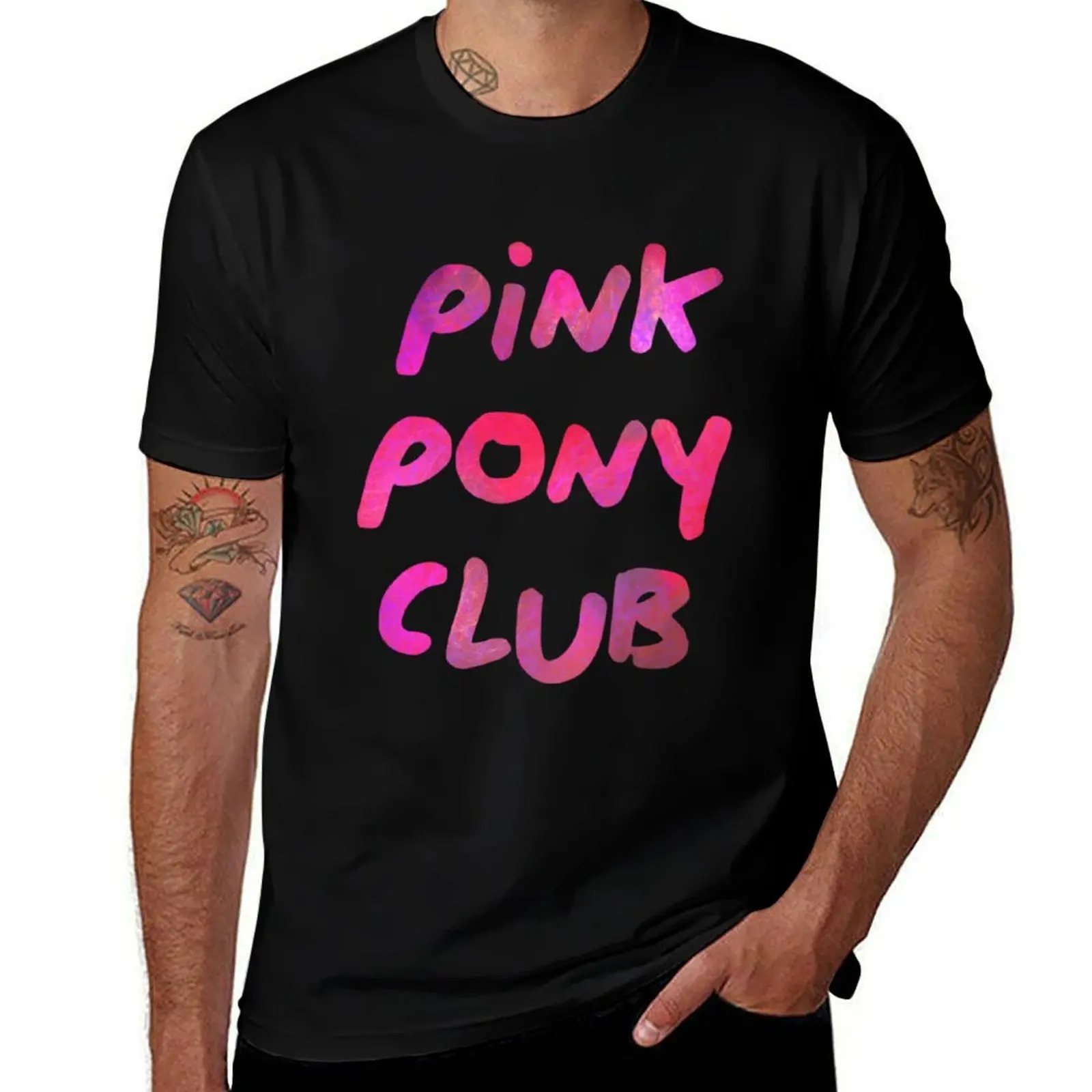 

Chappell Roan - Pink Pony Club lyric art T-Shirt man t shirts for men casual T-Shirt