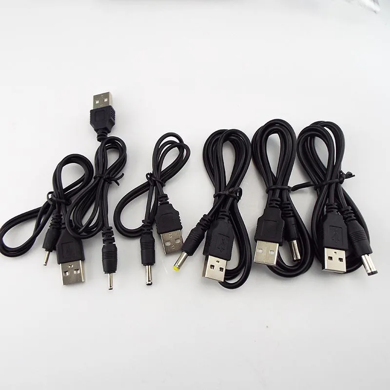 Conector de Cable de extensión de alimentación USB a DC, 3,5x1,35mm, 2,0x0,6mm, 2,5x0,7mm, 1,7mm x 4,0, 5,5x2,1mm, 5,5x2,5mm, 5V