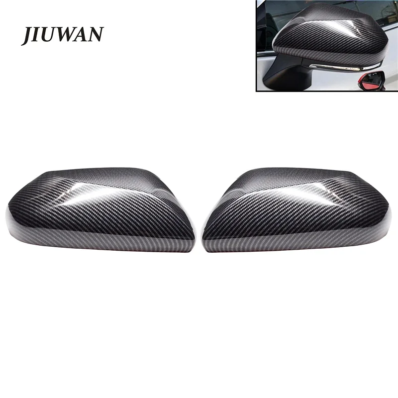 Side Mirror Cap Trim For TOYOTA CAMRY 2018 2019 2020 Car Rear View Mirror Cover Black Carbon Fiber Pattern Accessories