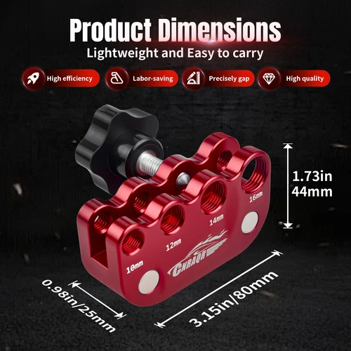 Imagen 2 del producto Herramienta ergonómica para huecos de bujías con medidor de espesores de acero para bujías M10 M12 M14 M16 de aluminio con imán