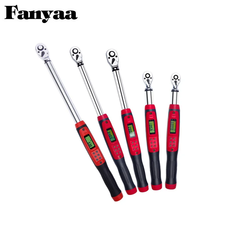 

Fanyaa Digital Torque Wrench Preset Torsion Digital Keys Socket Spanner Reversible Ratchet Head 1/4, 3/8, 1/2 Inch, 0.5-400Nm