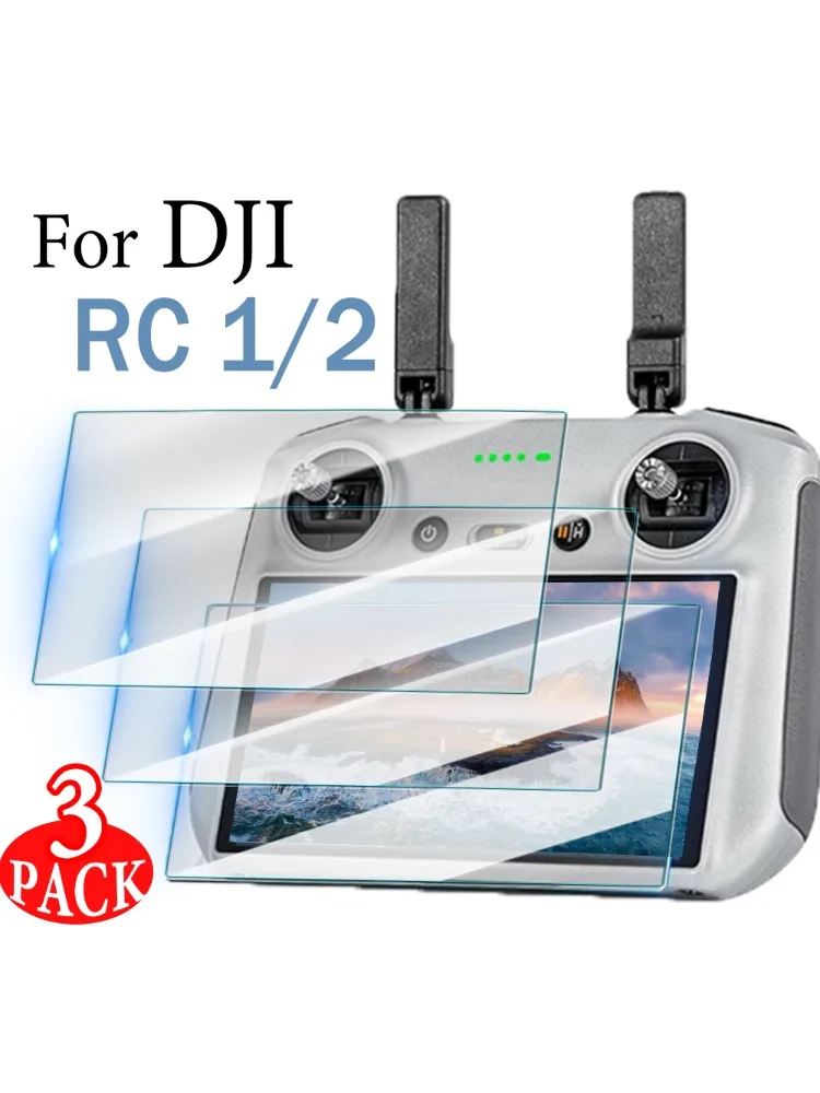1-3 pièces pour DJI RC 1/2 Film de protection en verre trempé protecteur d'écran de télécommande Films anti-rayures en verre HD pour DJI RC1/2