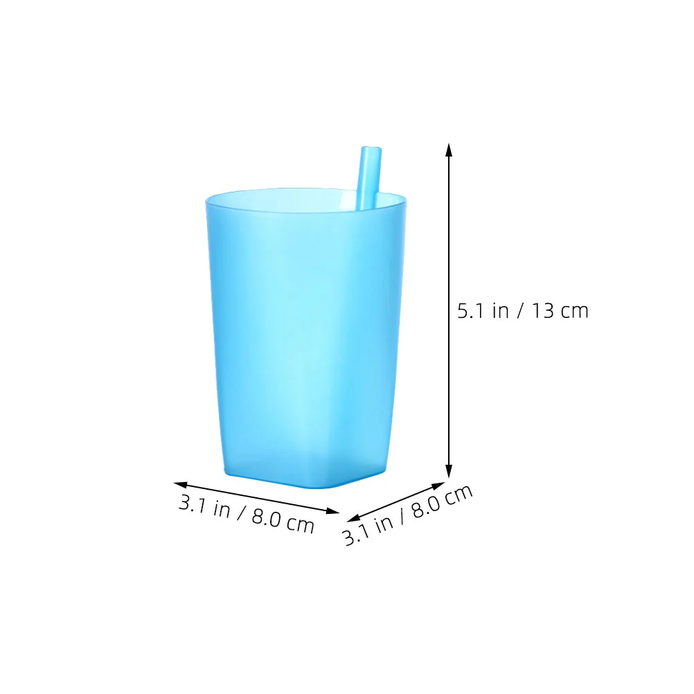 4pcs Colored Straw Cups Reusable Water Cup Children Water Cup Juice Cup Kids Cup 350ml candy color cups