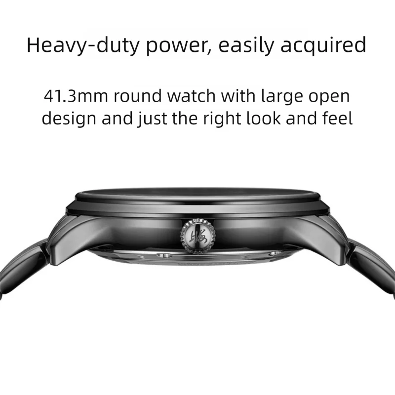 Reloj de negocios minimalista Shanghai para hombre, diseño de diamante, reloj de pulsera masculino resistente al agua de 41,3mm, cristal de zafiro de acero inoxidable 3070