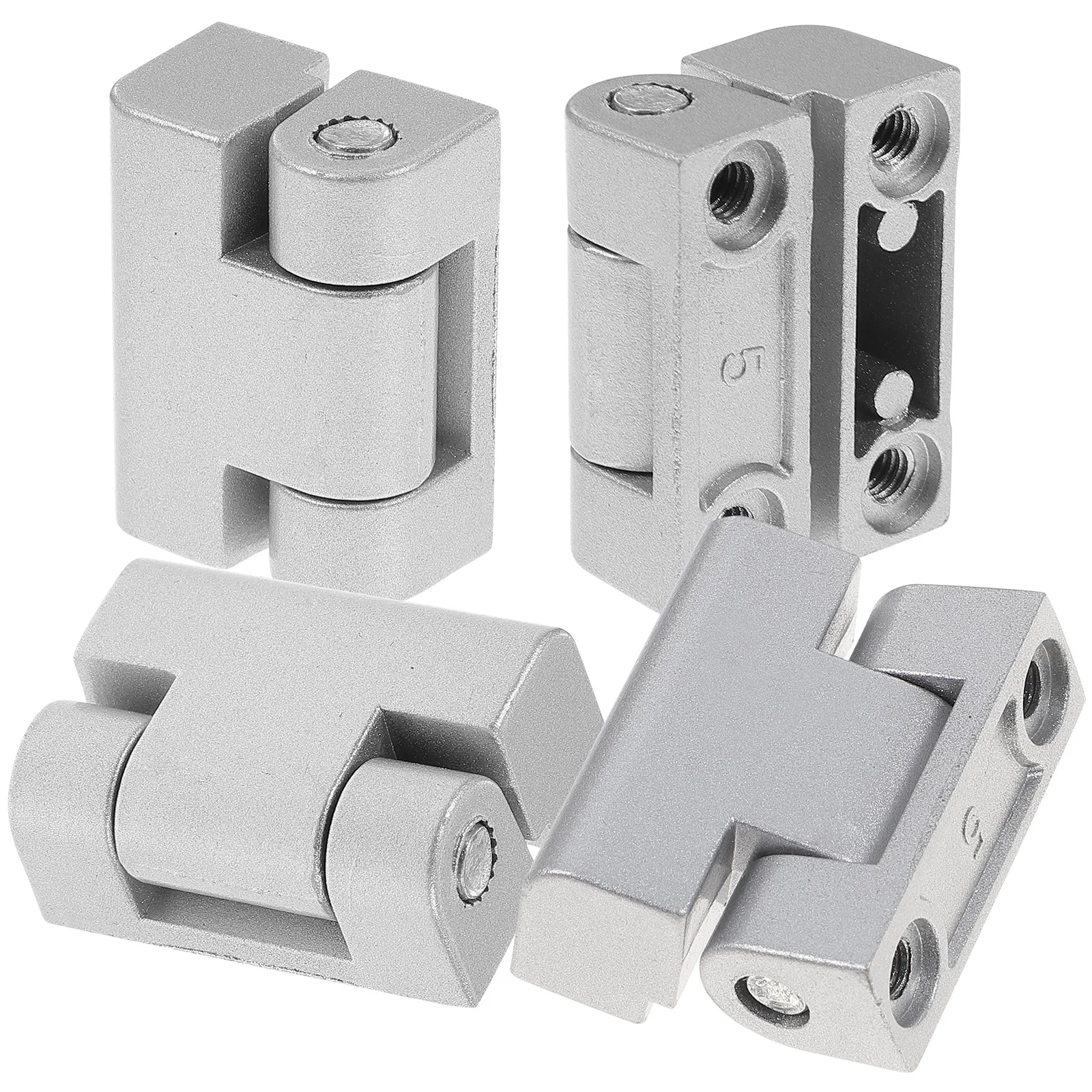 

4 Pcs Damping Silver Cabinet Hinges Reinforced Torque Hinge Replacement for Doors Industrial Aluminum Alloy Suitable High Low