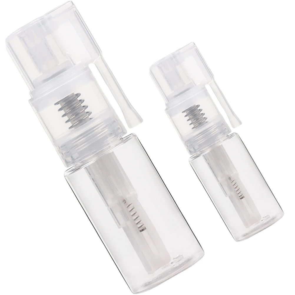 

2pcs Spray Bottle 14ml 35ml Transparent Powder Pump Refillable Durable Travel Size Practical Empty Bottles Dry Shampoo Pet