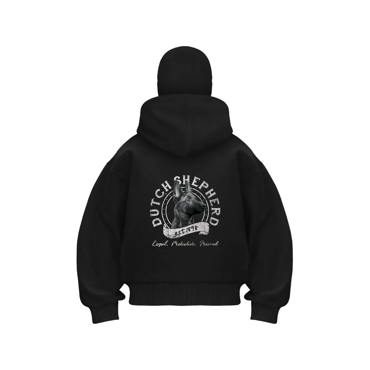 

Голландская овчарка, портретная художественная Балаклава, толстовка на молнии, теплая уличная мужская зимняя повседневная толстовка