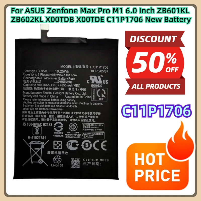 For ASUS Zenfone Max Pro M1 6.0 Inch ZB601KL ZB602KL X00TDB X00TDE C11P1706 New Battery