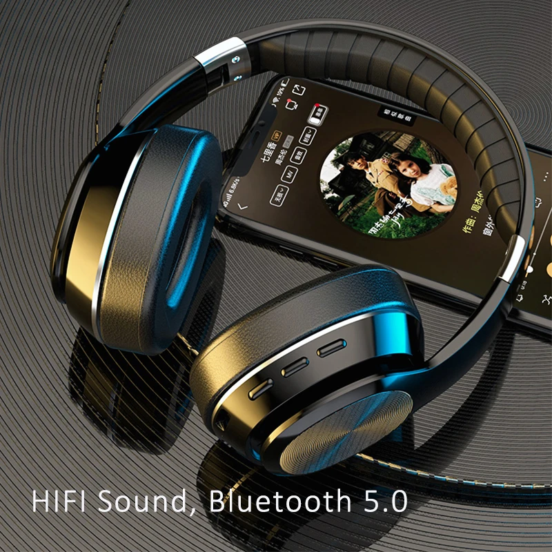 Cuffie wireless cablate Auricolari Bluetooth pieghevoli Cuffie da gioco Supporto audio HIFI Scheda TF per PC xiaomi telefono iPhone