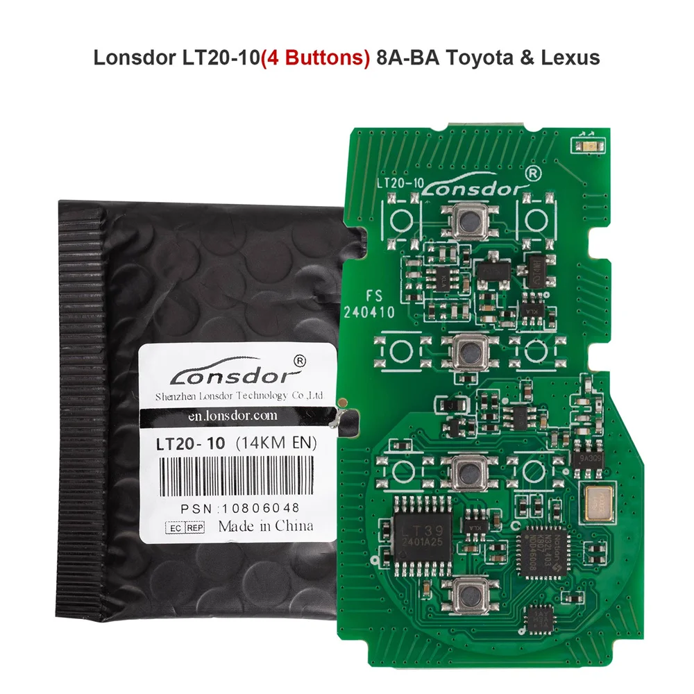 Lonsdor LT20-10 8A-BA Smart Key PCB Board for 2023 Toyota Lexus – Adjustable Frequency for K518 K518PRO KH100+