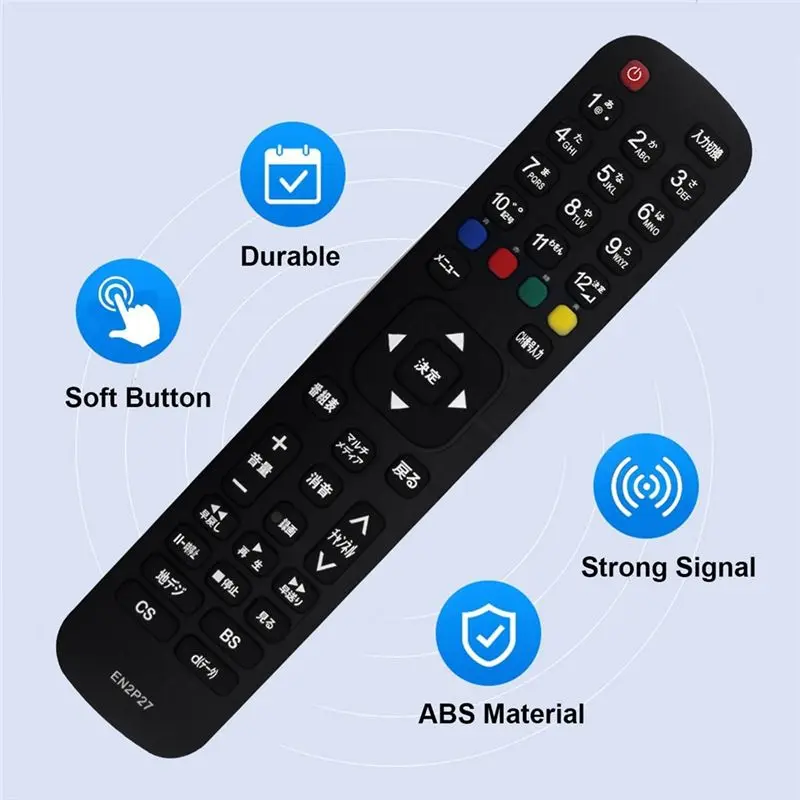 A31T Replace EN2P27 Remote Control for HISENSE TV 50V HJ50K323U 43V HJ43K300U Black ABS