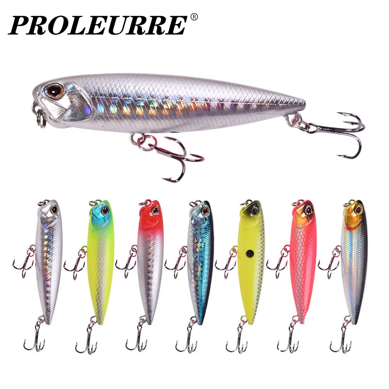 1pcs Topwater Floating Fishing Lure 6.5cm 5.5g Pencil Walk Dog Swimbait Trolling Wobblers Artificial Bait Bass Pike Crankbaits