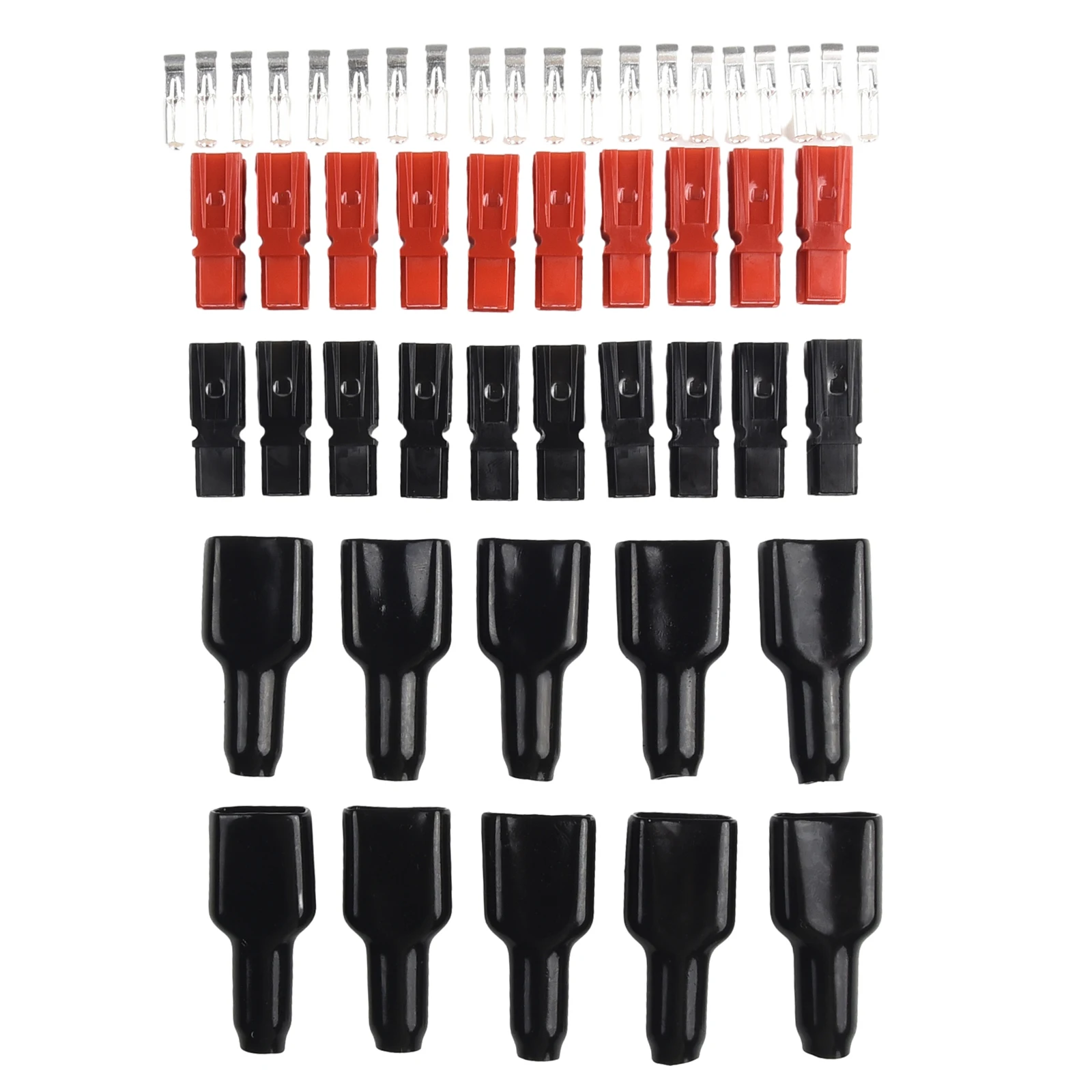 10 Pair 30AMP Plug 600V Suitable For Anderson Style Connectors And Rubber Black PVC Dust Cover Terminal Bushings For Electrical