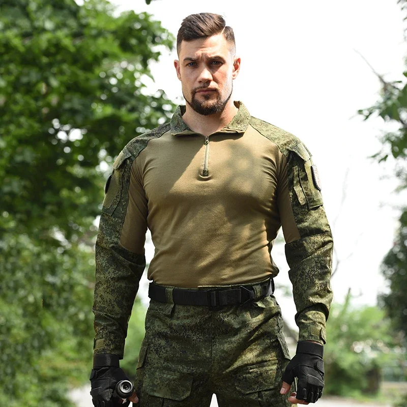 HAN WILD Russian Uniform Russia Camouflage Frog Suit Wear Resistant Tactical Equipment Hunting Shirt Ghillie Suits Men Clothing