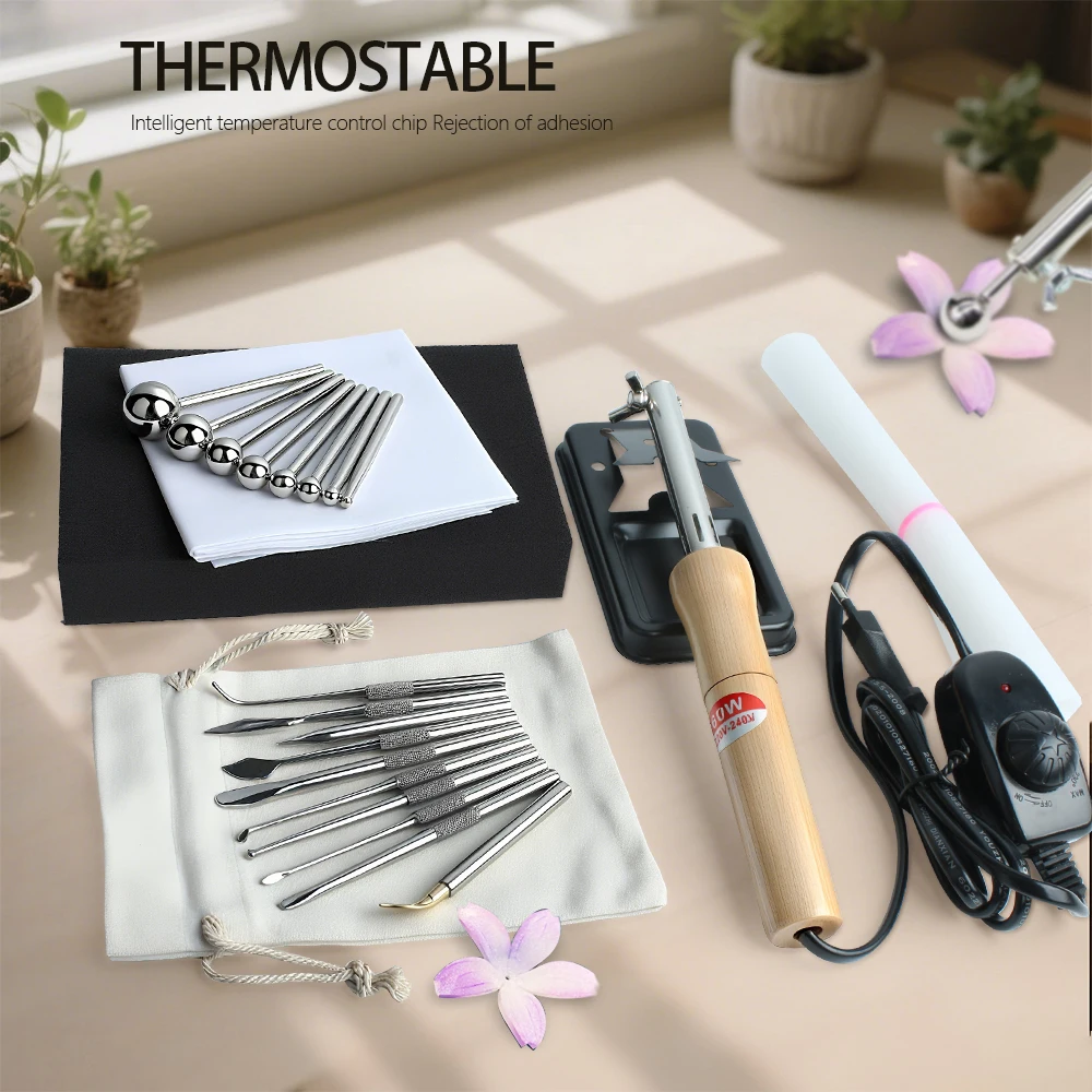 

DIY тканевая гладильная машина для цветов, инструменты для изготовления цветов, шариковый шпатель с регулируемой температурой, набор электрических гладильных машин (вилка европейского стандарта)