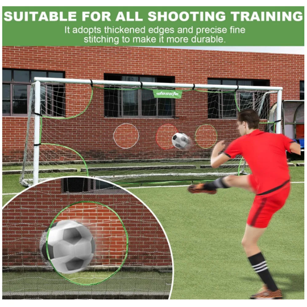 شبكة هدف كرة القدم ذات 3 فتحات قابلة للفصل، شبكة تدريب أهداف كرة القدم، معدات تدريب الهدف للاعبين من جميع المستويات