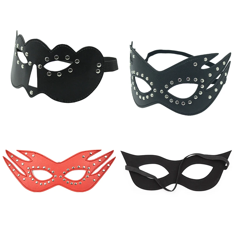 المرأة مثير قناع الغمامة تأثيري بولي Leather الجلود قابل للتعديل حفلة تنكرية الكرة هالوين قناع اكسسوارات القوطي تسخير العين #5