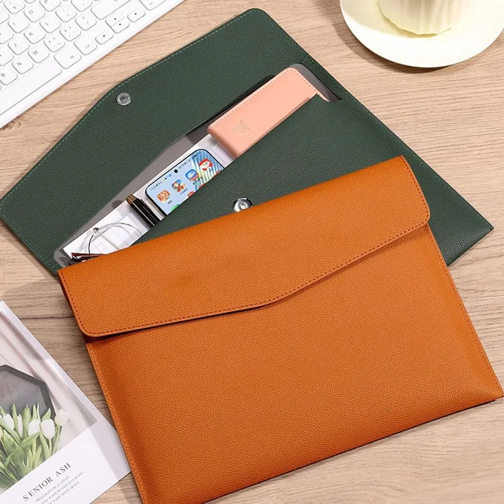 Pasta de arquivo de couro a4, pacote de dados, bolsa de documentos, pasta de moda, contrato de dados, bolsa de arquivo, material de escritório escolar