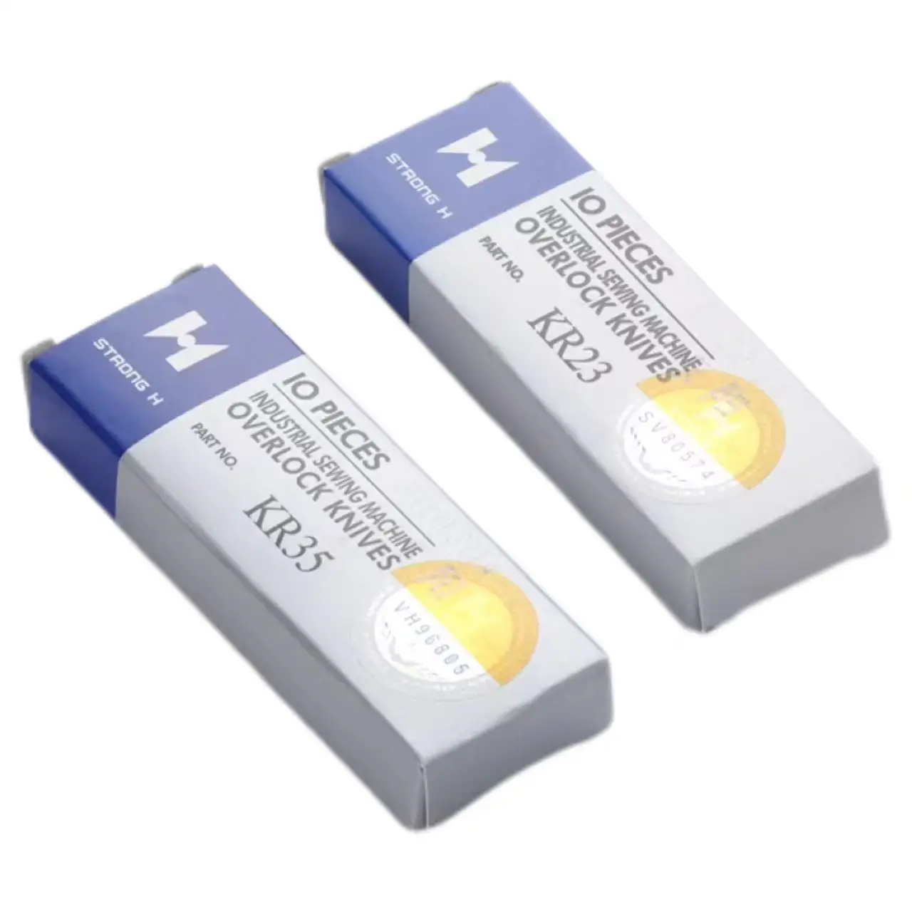 10PCS Strong H de alta calidad # Cuchilla Superior KR23+KR35 y Cuchilla Inferior para Máquinas de Coser OVERLOCK SIRUBA 737 747, Repuestos para Máquinas de Coser