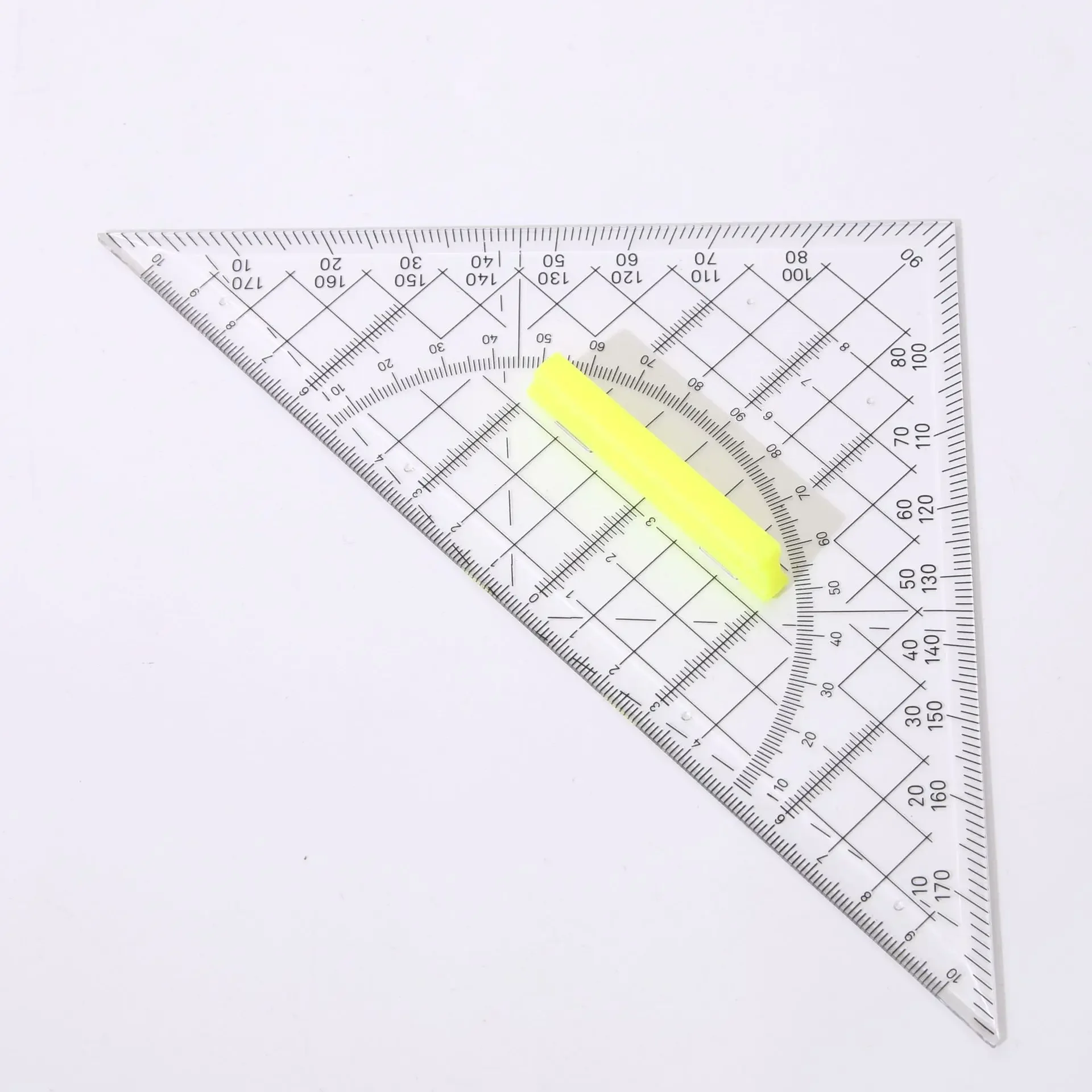 幾何学的な三角定規多機能学生プロフェッショナル製図定規文房具デザイン描画定規ハンドル付き
