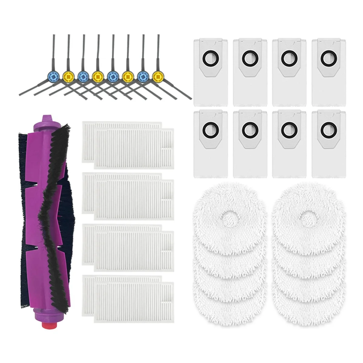 ABKB Für V12 Roboter Vakuum Hauptseite Pinsel HEPA Filter Mopp Pad Staubbeutel Ersatz Ersatz Zubehör